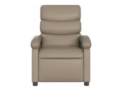 Poltrona reclinável couro artificial cor cappuccino PT401183^ Poltrona