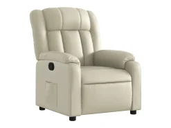 Poltrona|vidaxl Poltrona reclinável couro artificial cor Creme