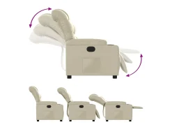 Discount Poltrona reclinável couro artificial cor PT155246 Creme