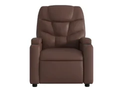 Poltrona| Poltrona reclinável couro artificial PT150303 Castanho