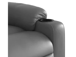 Poltrona| Poltrona reclinável couro artificial SHL548161 Cinzento