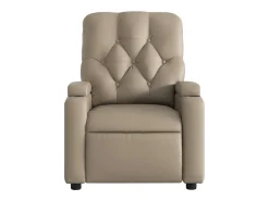 Poltrona reclinável couro artificial cor cappuccino SHL381344^ Poltrona