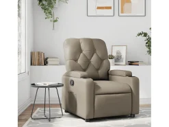 Poltrona reclinável couro artificial cor cappuccino SHL381344^ Poltrona