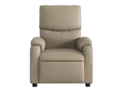 Poltrona reclinável couro artificial cor cappuccino PT288203^ Poltrona