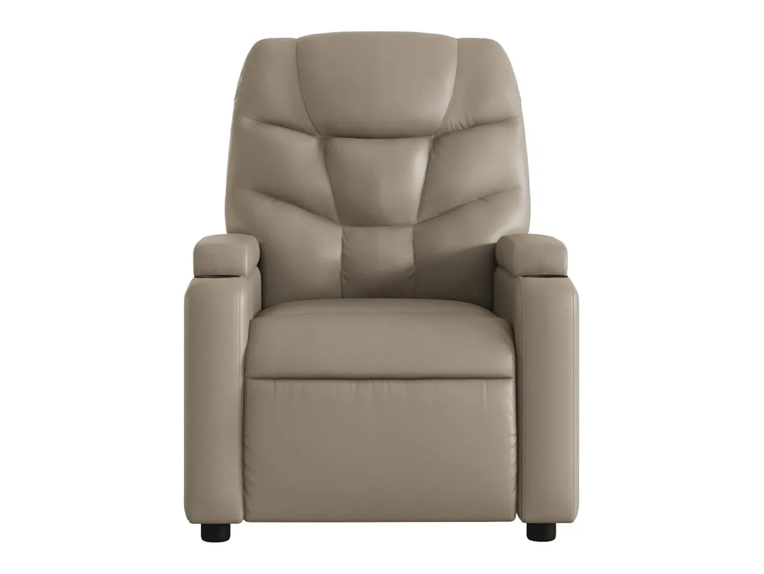 Poltrona* Poltrona reclinável couro artificial cor cappuccino PT391877 Castanho