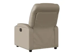 Poltrona* Poltrona reclinável couro artificial cor cappuccino PT391877 Castanho