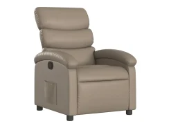 vidaxl Poltrona reclinável couro artificial cor cappuccino^ Poltrona