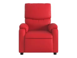 New Poltrona reclinável couro artificial PT935275 Vermelho