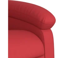 Discount Poltrona reclinável couro artificial SHL735226 Vermelho