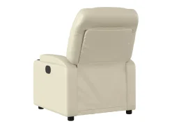 Poltrona* Poltrona reclinável couro artificial cor PT726137 Creme