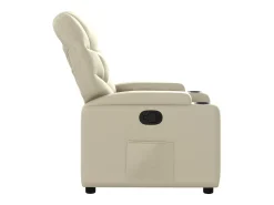Poltrona* Poltrona reclinável couro artificial cor PT726137 Creme