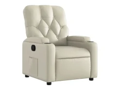Poltrona| Poltrona reclinável couro artificial cor PT142987 Creme