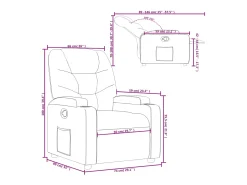 Discount vidaxl Poltrona reclinável couro artificial Castanho