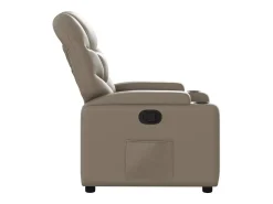 vidaxl Poltrona reclinável couro artificial cor cappuccino^ Poltrona