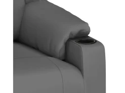 Hot Poltrona reclinável couro artificial SHL980419 Cinzento