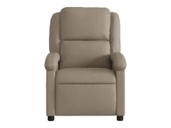 Poltrona* Poltrona reclinável couro artificial cor cappuccino PT401466 Castanho
