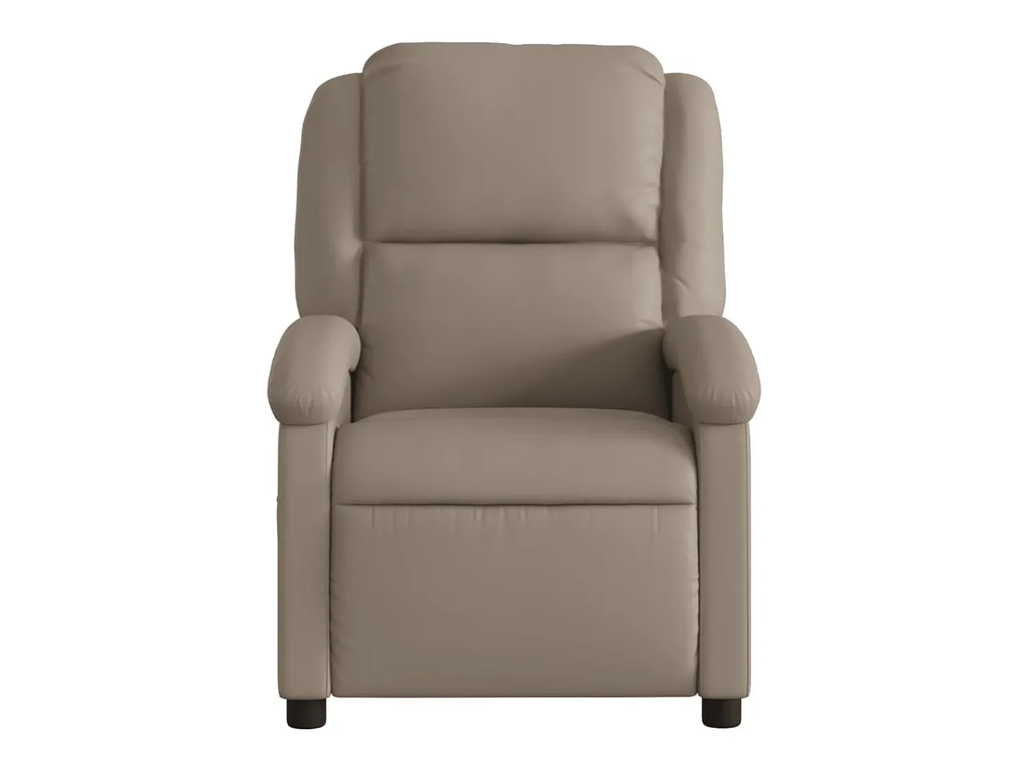 Poltrona* Poltrona reclinável couro artificial cor cappuccino PT401466 Castanho