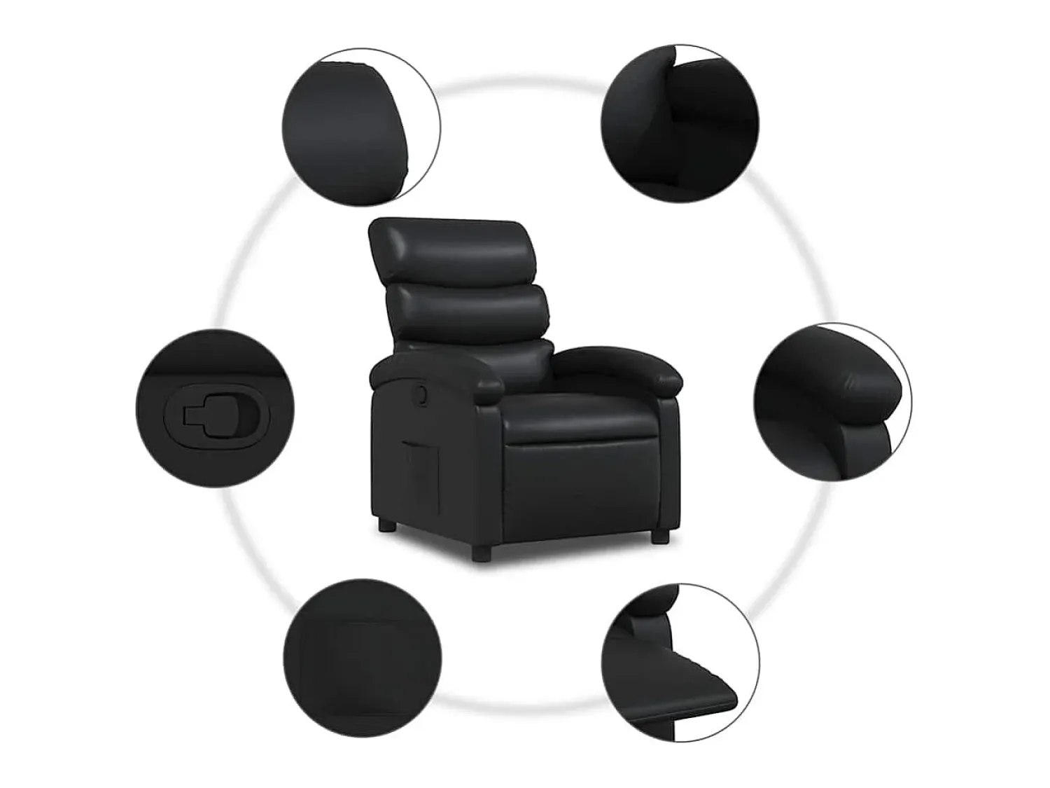 Poltrona reclinável couro artificial SHL768266^ Poltrona