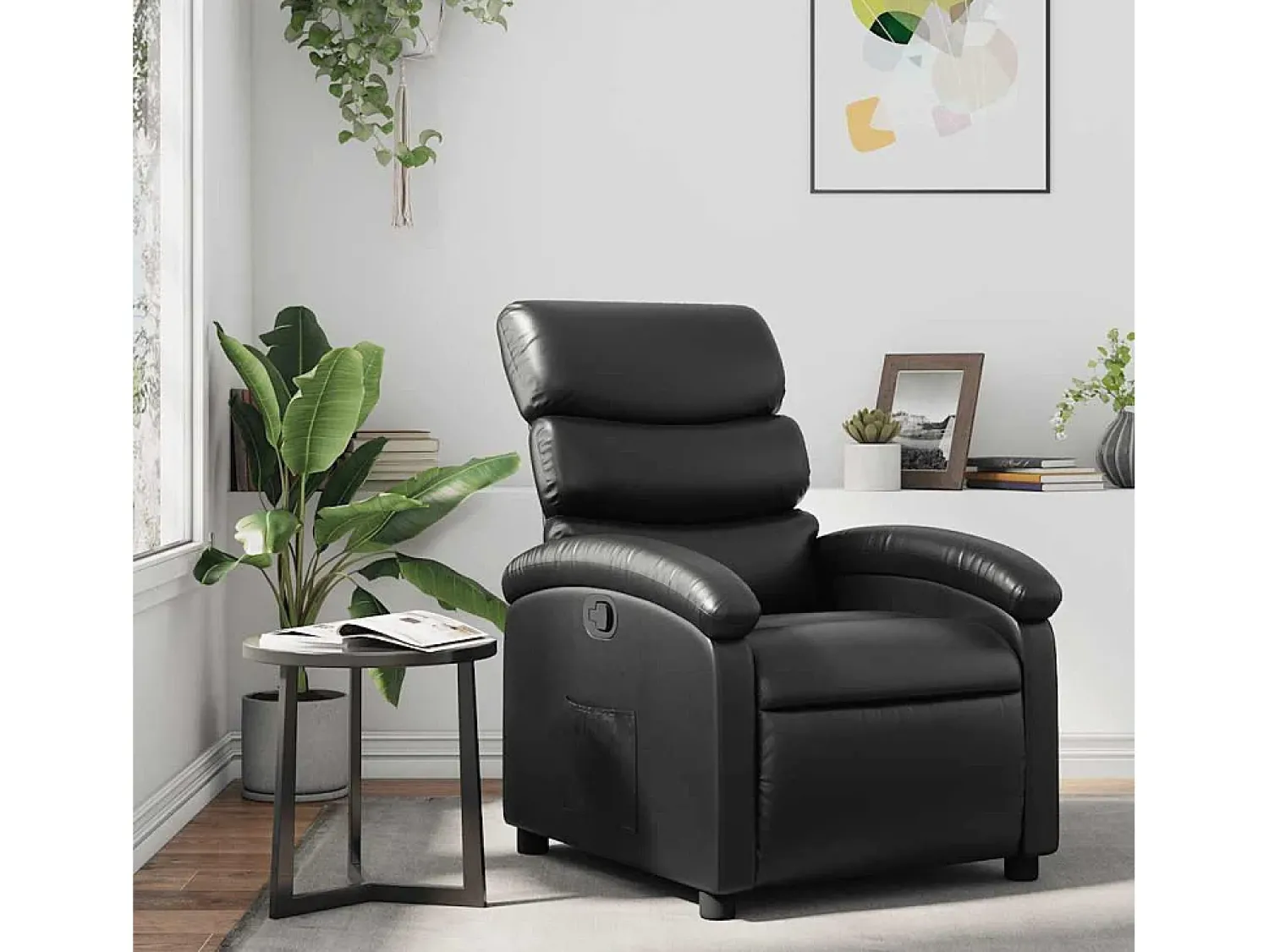 Poltrona reclinável couro artificial SHL768266^ Poltrona