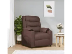 Poltrona| Poltrona reclinável couro artificial SHL923404 Castanho