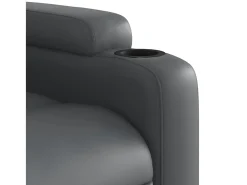 New Poltrona reclinável couro artificial SHL336956 Cinzento