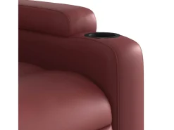 Hot Poltrona reclinável couro artificial tinto SHL521966 Vermelho