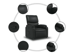 Poltrona* Poltrona reclinável couro artificial SHL589513 Preto