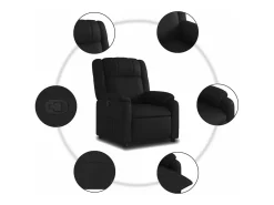 Sale Poltrona reclinável couro artificial PT152924 Preto