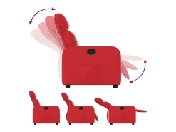 Poltrona reclinável couro artificial SHL456522^ Poltrona