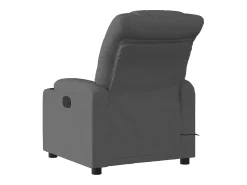 New Poltrona reclinável de massagens elétrica tecido cinza-escuro SHL991235 Cinza antracite