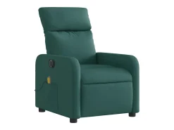 Online Poltrona reclinável de massagens elétrica tecido verde-escuro SHL217937 Verde pinho