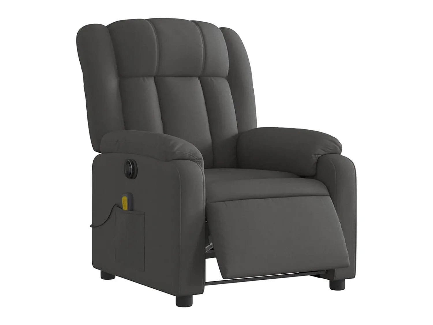 Poltrona reclinável de massagens elétrica tecido cinza-escuro SHL646076^ Poltrona
