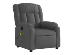 Poltrona reclinável de massagens elétrica tecido cinza-escuro SHL646076^ Poltrona