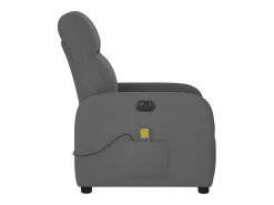 Poltrona*vidaxl Poltrona reclinável de massagens elétrica tecido cinza-escuro Cinzento