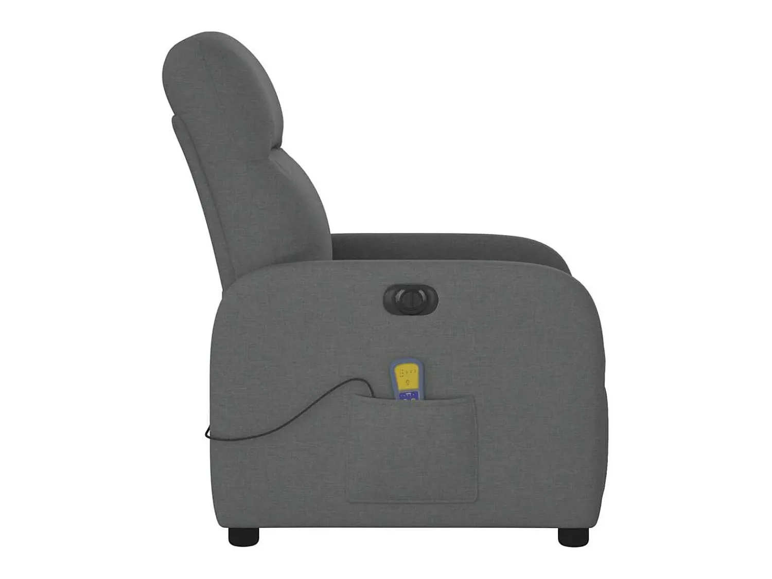Poltrona*vidaxl Poltrona reclinável de massagens elétrica tecido cinza-escuro Cinzento