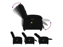 Online Poltrona reclinável de massagens elétrica tecido SHL826060 Preto