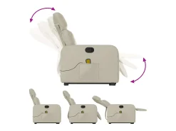 Poltrona reclinável de massagens couro artificial cor SHL695489^ Poltrona