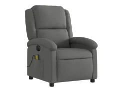 Outlet Poltrona reclinável de massagens elétrica tecido cinza-escuro SHL121715 Cinza antracite