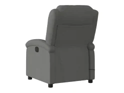 Outlet Poltrona reclinável de massagens elétrica tecido cinza-escuro SHL121715 Cinza antracite