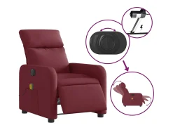 Poltrona| Poltrona reclinável de massagens elétrica tecido tinto SHL745020 Vermelho