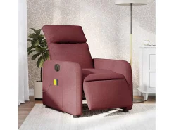 Poltrona| Poltrona reclinável de massagens elétrica tecido tinto SHL745020 Vermelho