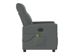Poltrona reclinável de massagem em tecido cinza escuro SHL650100^ Poltrona
