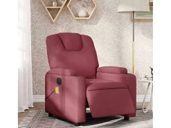 Poltrona| Poltrona reclinável de massagens elétrica tecido tinto SHL601625 Vermelho