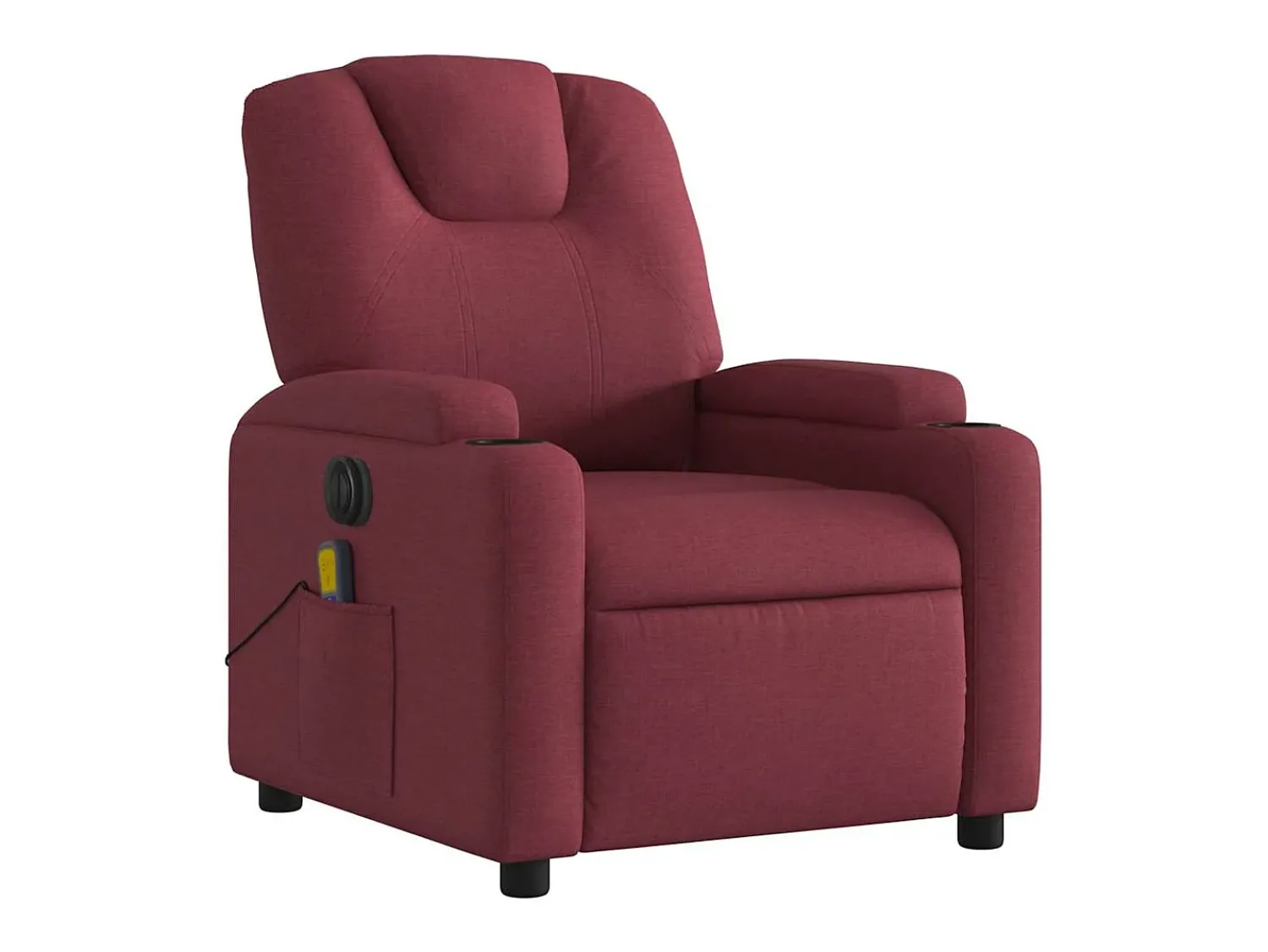 Poltrona| Poltrona reclinável de massagens elétrica tecido tinto SHL601625 Vermelho