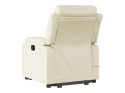 Poltrona* Poltrona reclinável de massagens couro artificial cor SHL364878 Creme