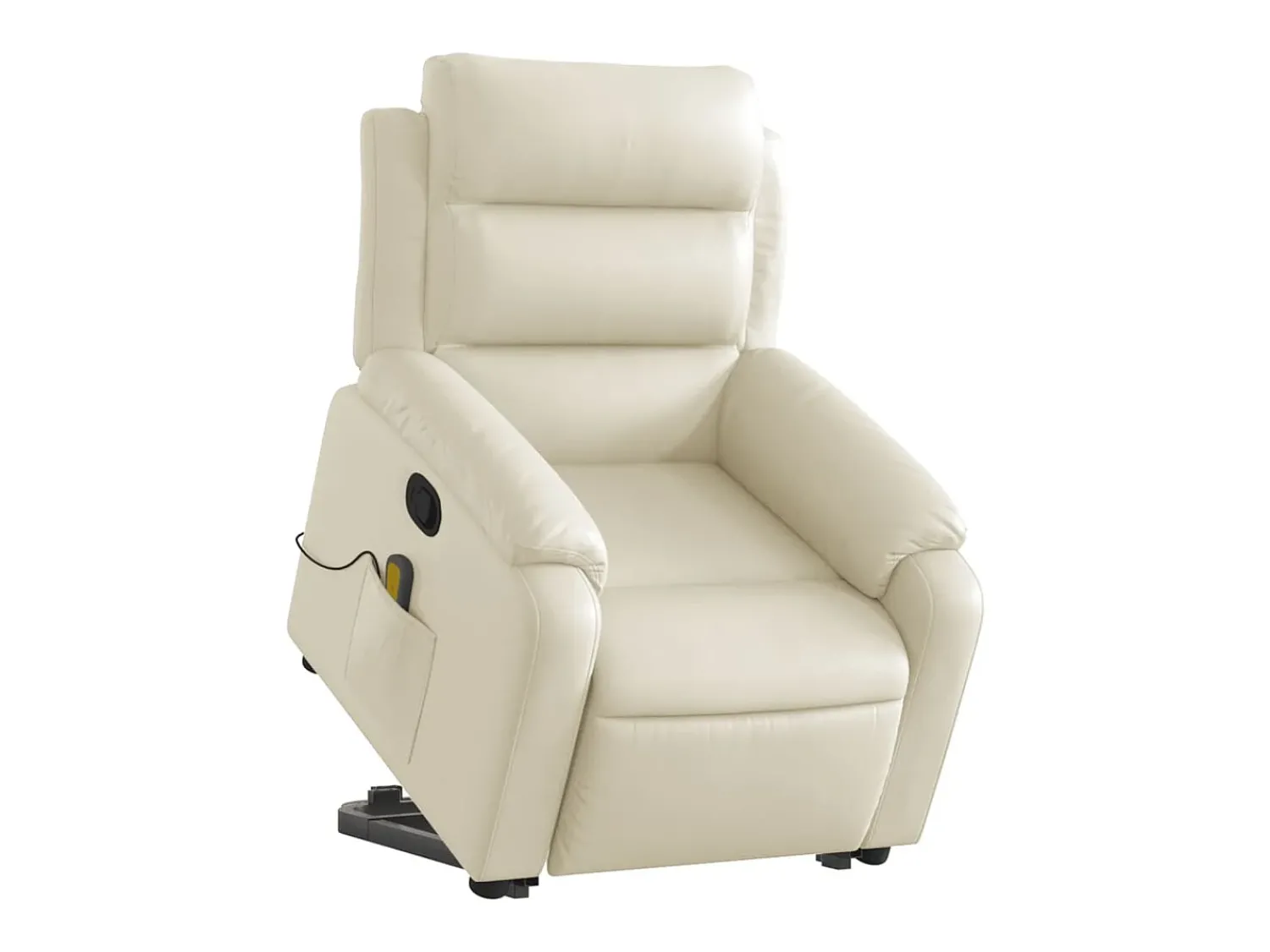 Poltrona* Poltrona reclinável de massagens couro artificial cor SHL364878 Creme
