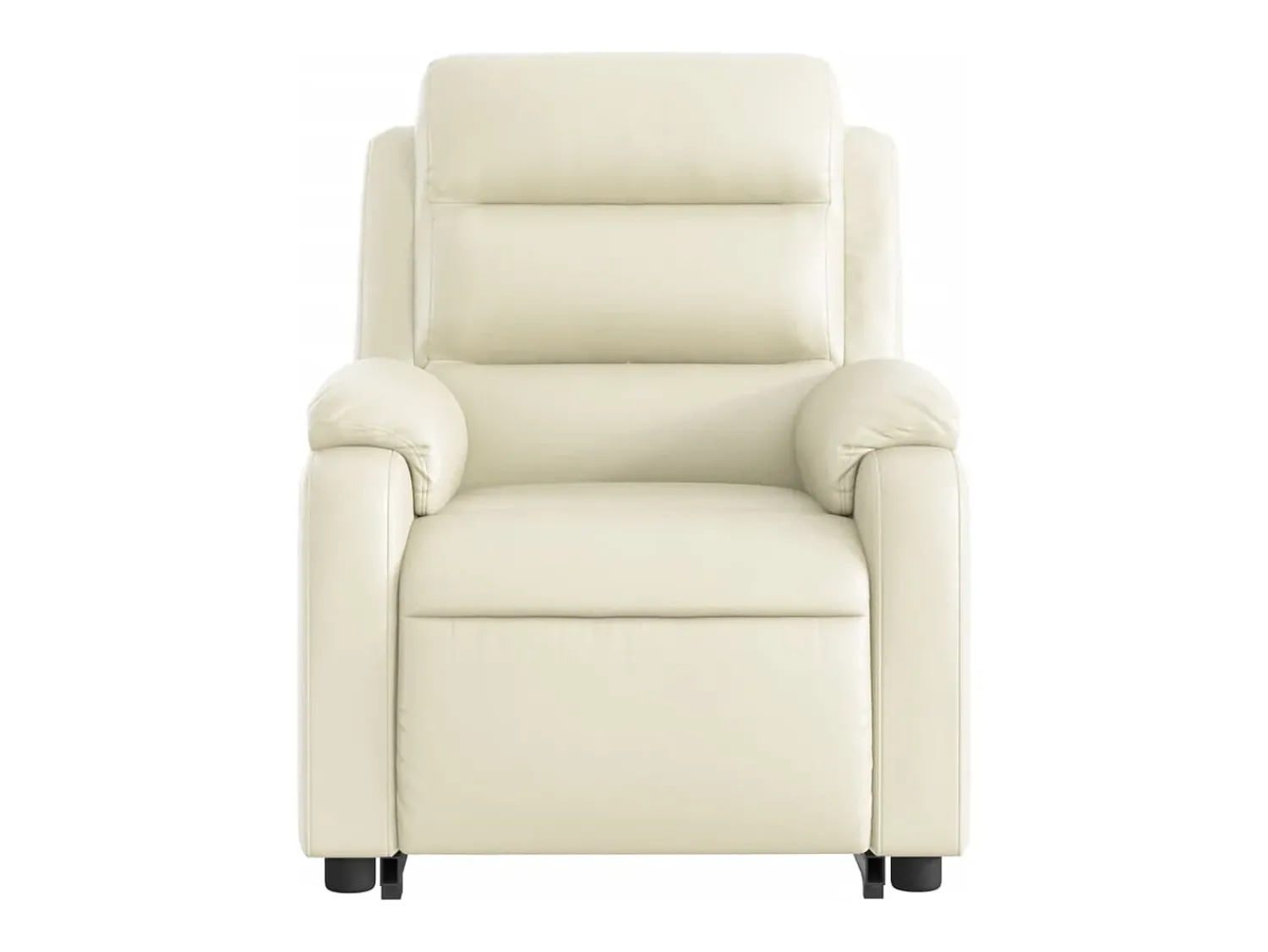 Poltrona* Poltrona reclinável de massagens couro artificial cor SHL364878 Creme