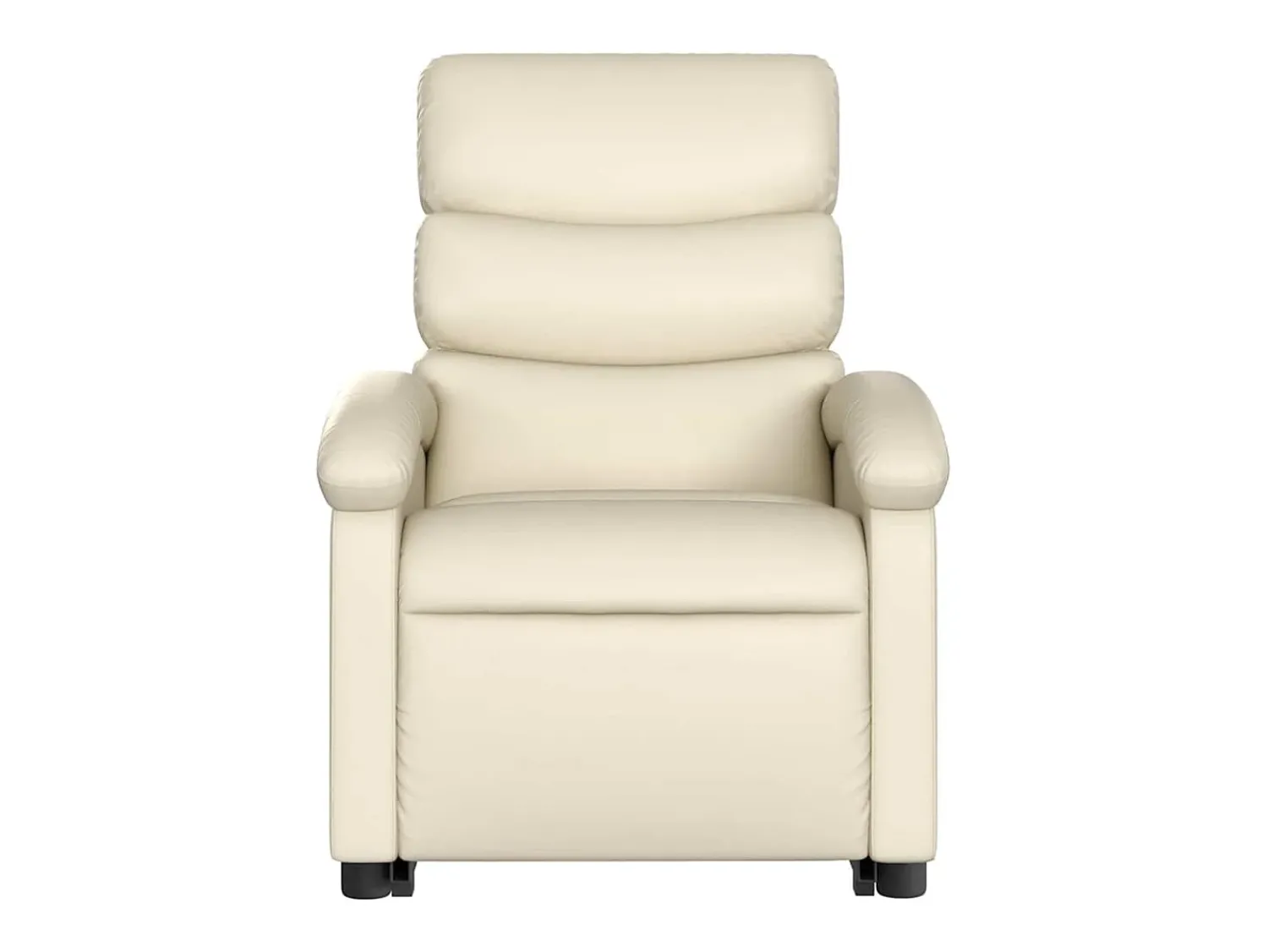Clearance Poltrona reclinável de massagens couro artificial cor SHL484335 Creme