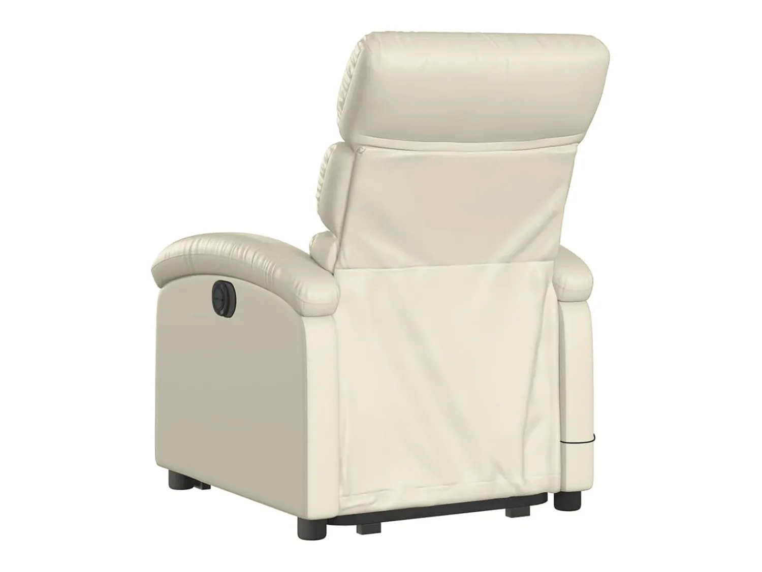 Clearance Poltrona reclinável de massagens couro artificial cor SHL484335 Creme