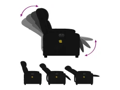 Poltrona* Poltrona reclinável de massagens elétrica tecido SHL749217 Preto